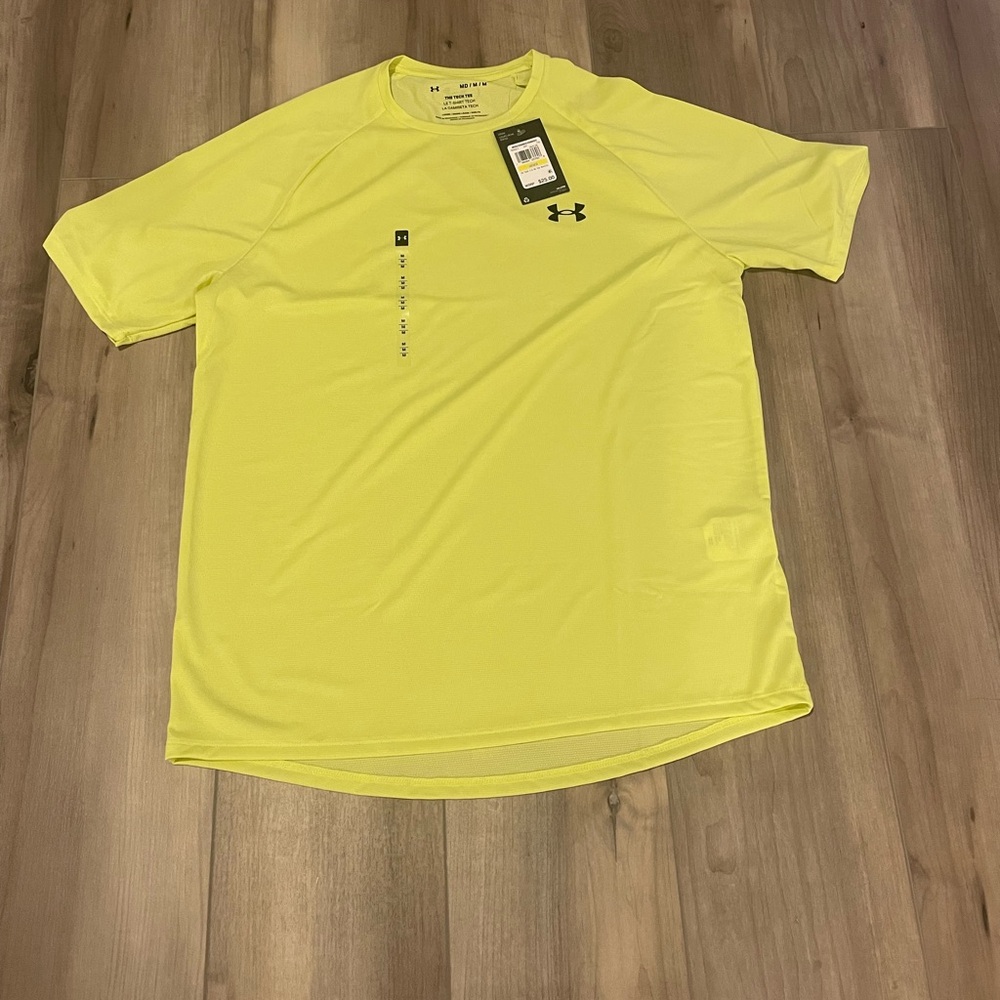 Brand new with tags mens under armour tech tee short sleeve 2.0 neon yellow